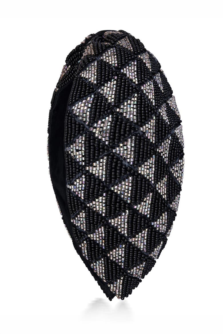 Selene Knotted Hair Band - Black & Silver, Main, color, Black