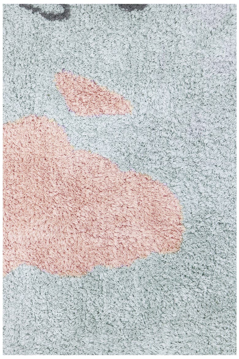 Vintage Map Washable Cotton Blend Rug, Alternate, color, NATURAL SAND BEIGE MARRON