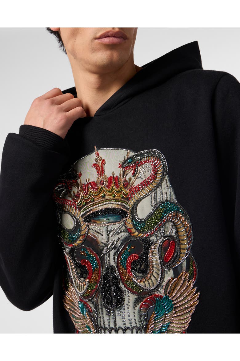 Hoodie Sweatshirt King Of Snakes Stones Men, Alternate, color, black