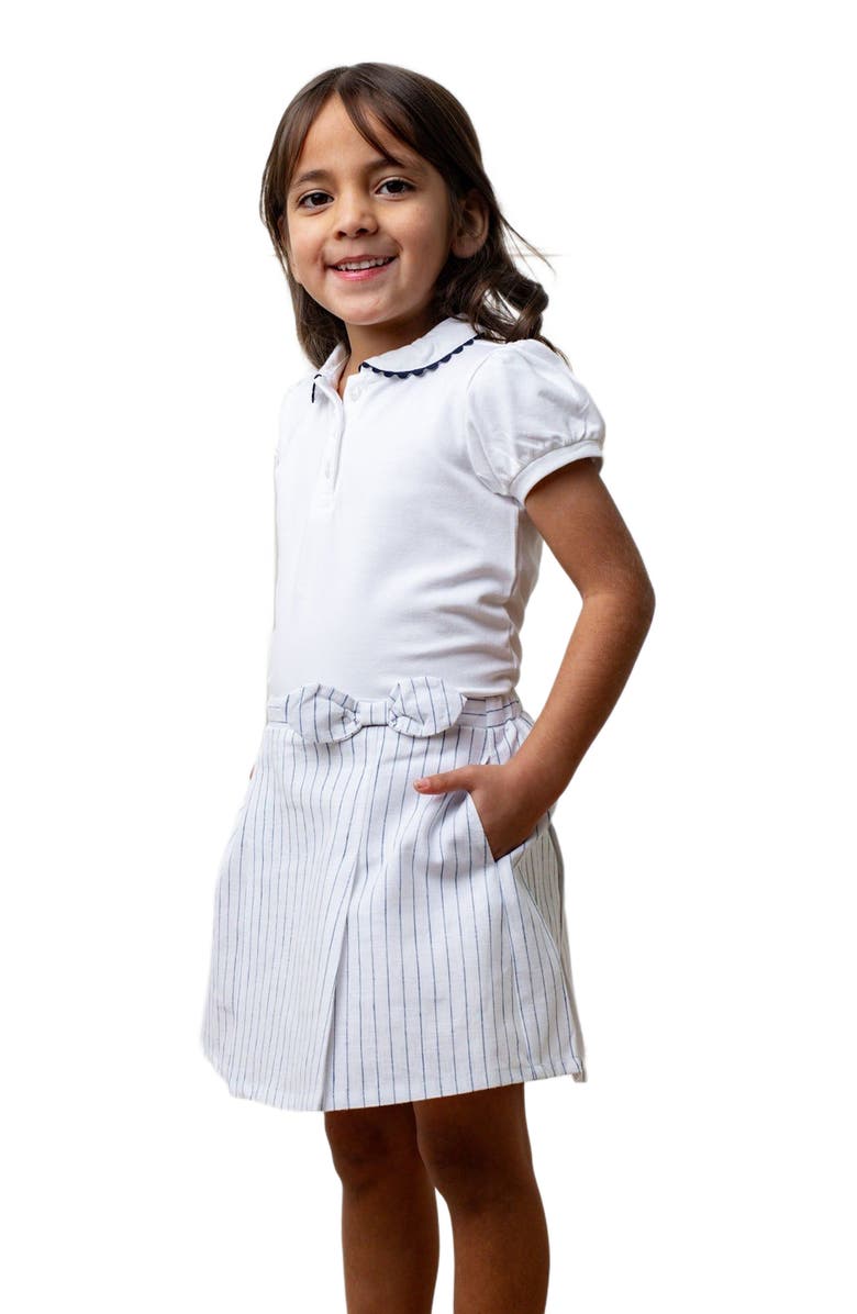 Hope & Henry Girls' Organic Puff Sleeve Polo, Kids, Main, color, 