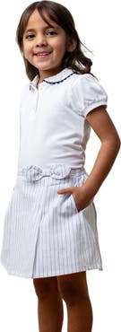 Hope & Henry Girls' Organic Puff Sleeve Polo, Kids