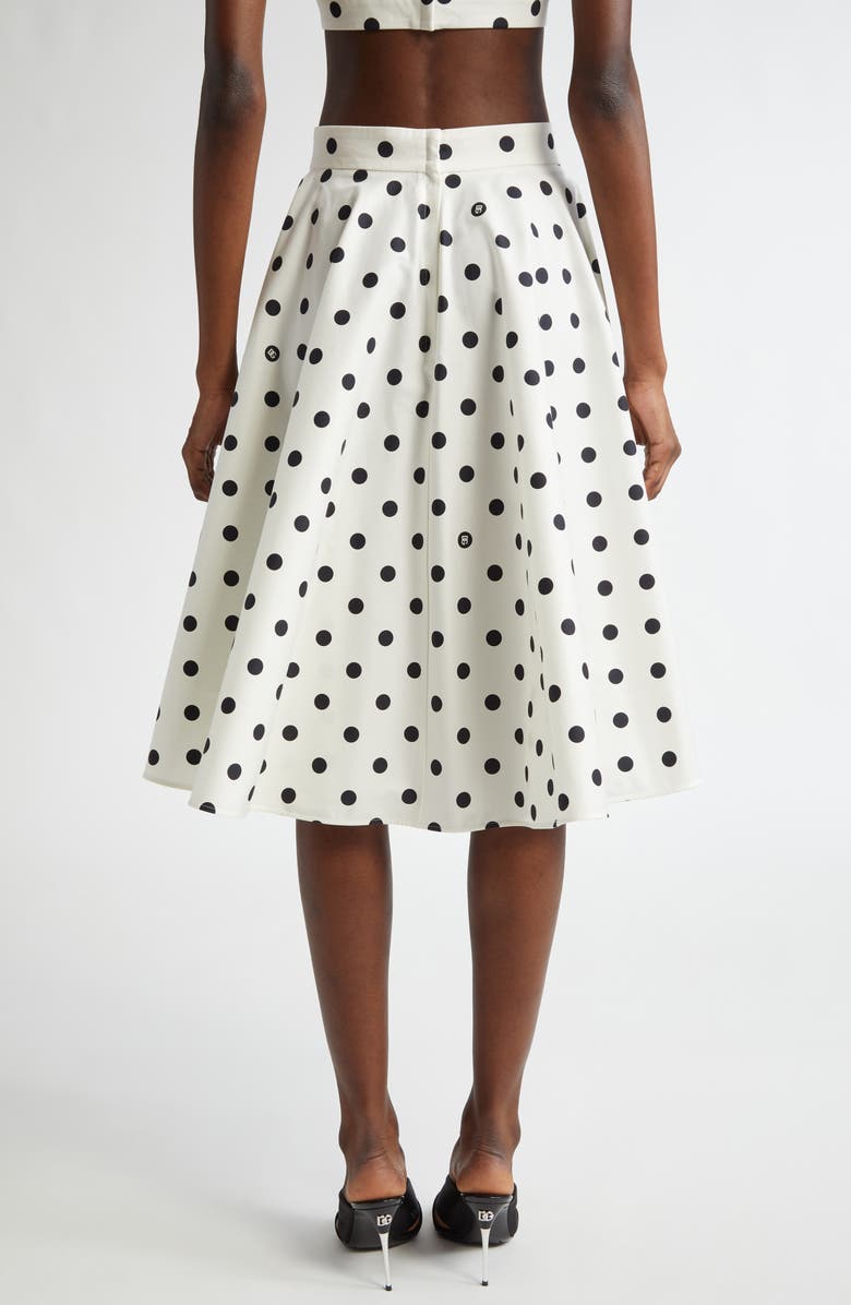 Dolce&Gabbana DG Logo Polka Dot Skirt, Alternate, color, 