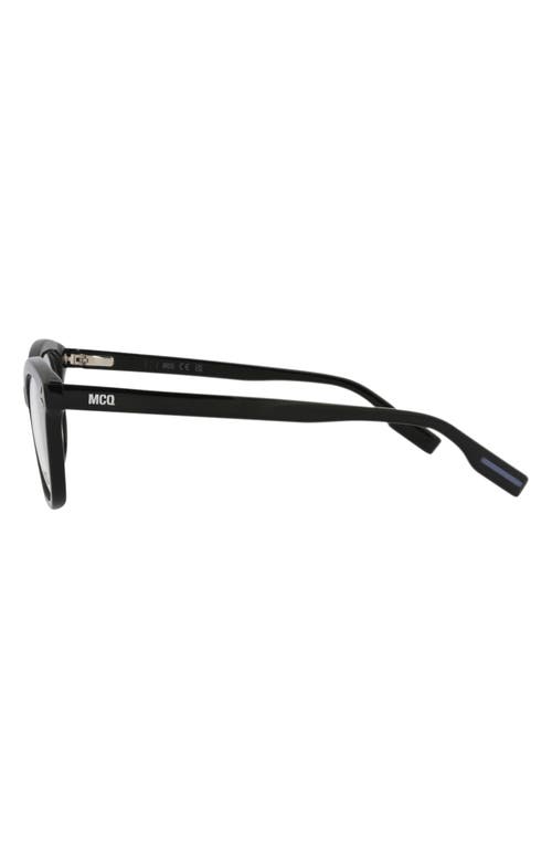 Alexander Mcqueen Mcqueen 47mm Cat Eye Optical Glasses In Black Black Transparent