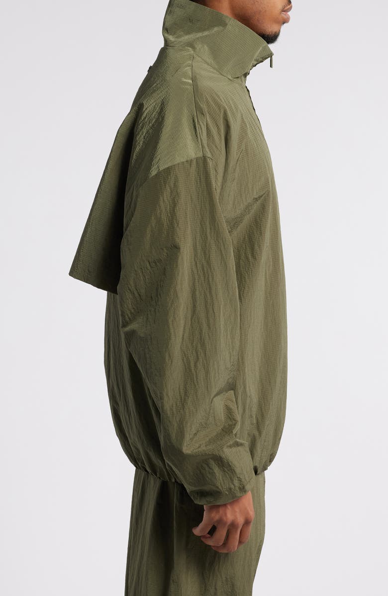 Fear of God Essentials Gender Inclusive Ripstop Nylon Half Zip Pullover, Alternate, color,