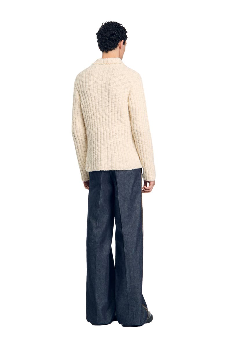 SANDRO Chunky knit polo neck sweater, Alternate, color,