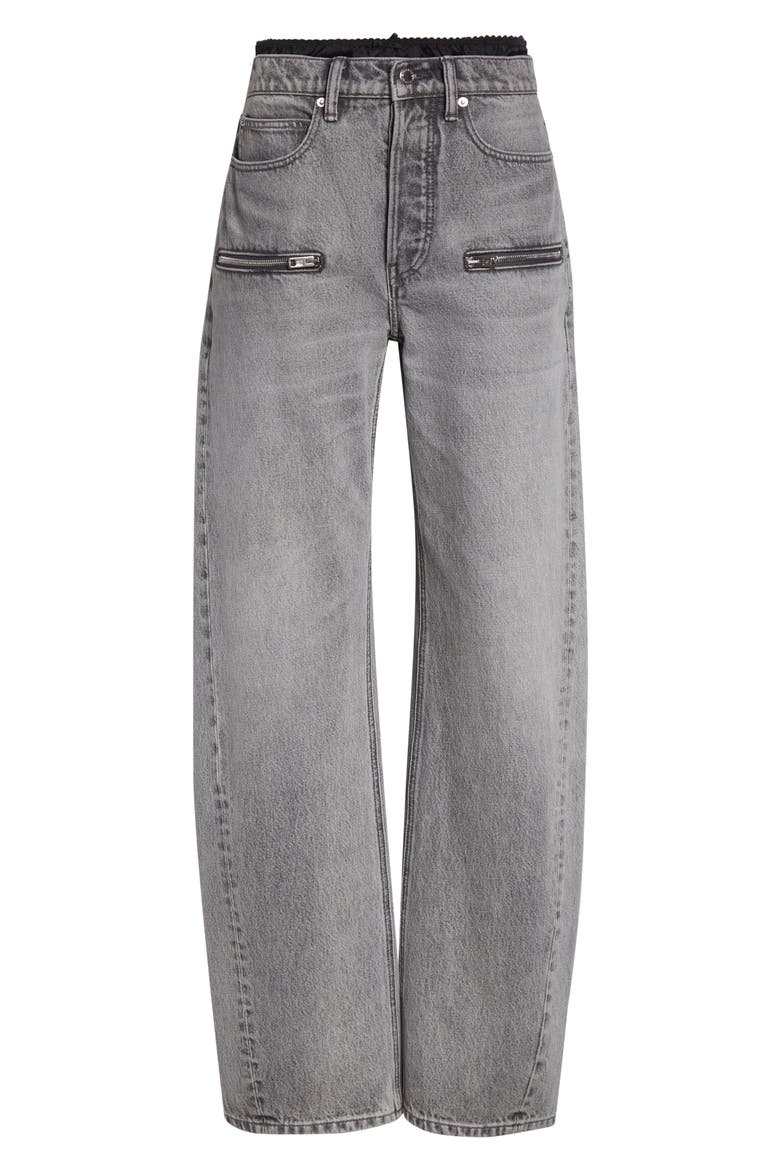 Silk Prestyle Float Barrel Leg Jeans, Alternate, color, WASHED GREY