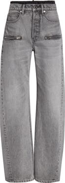 Alexander Wang Silk Prestyle Float Barrel Leg Jeans