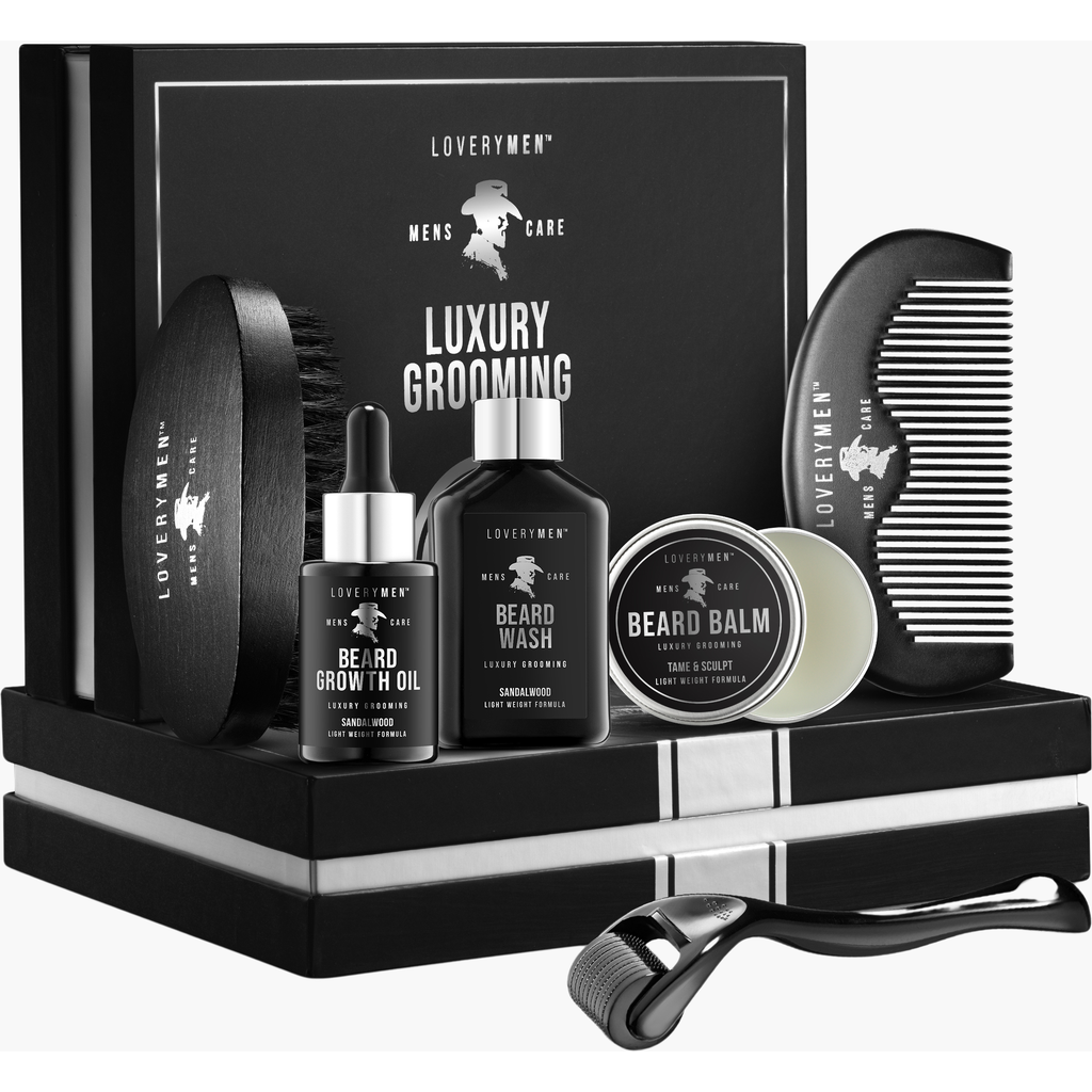Lovery 8 Piece Sandalwood Mens Grooming Gift Set
