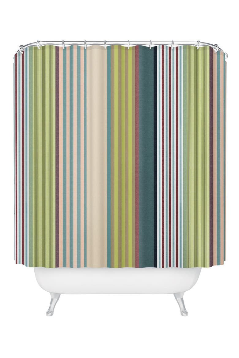 Marta Barragan Camarasa Stripe Shower Curtain, Main, color, MULTI