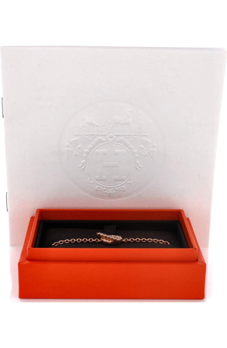 Pre-Owned Hermes Finesse Bracelet 18K Rose Gold and Diamonds, Alternate, color, Rose Gold