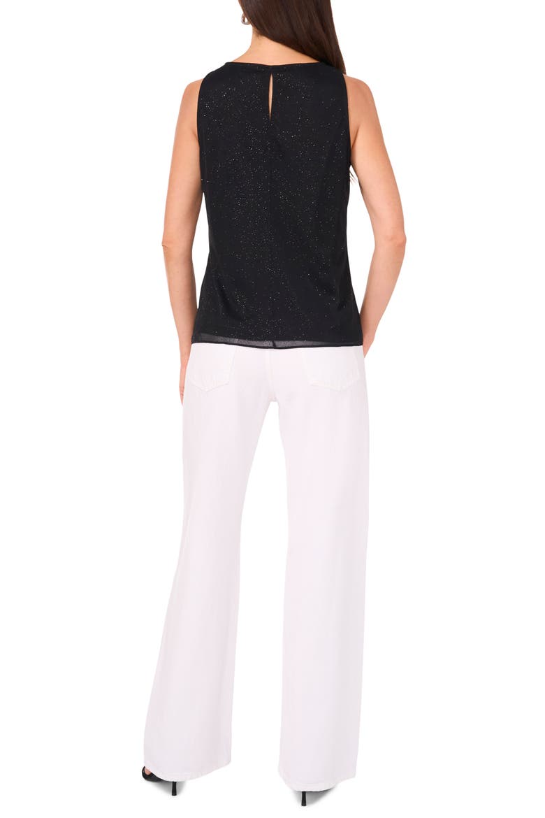 Keyhole Back Sleeveless Top, Alternate, color, RICH BLACK