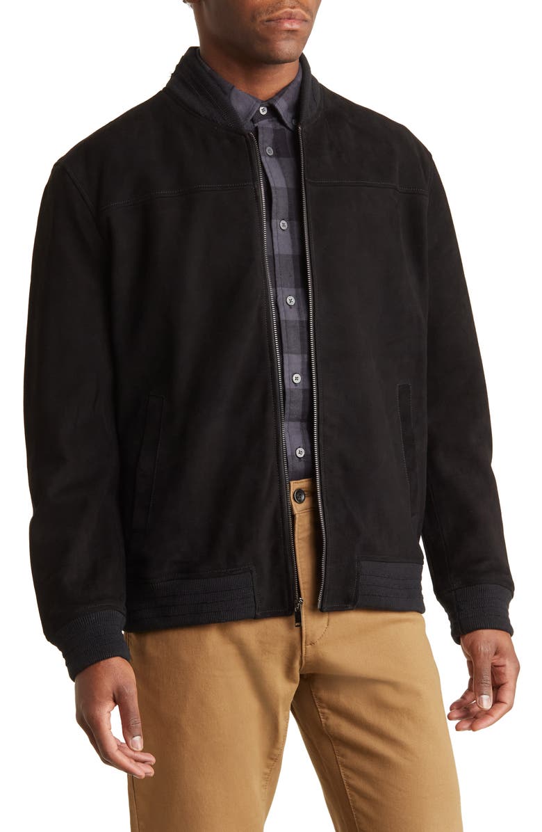 Slate & Stone Suede Bomber Jacket, Main, color, 