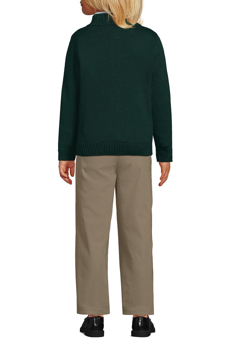 School Uniform Kids Legacy Full Zip Cardigan, Alternate, color, Evergreen