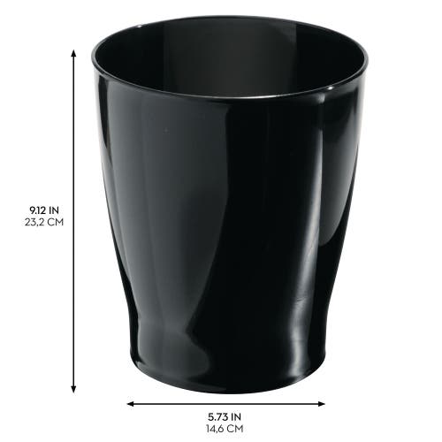 Zia Small Round Plastic Bathroom Trash Can