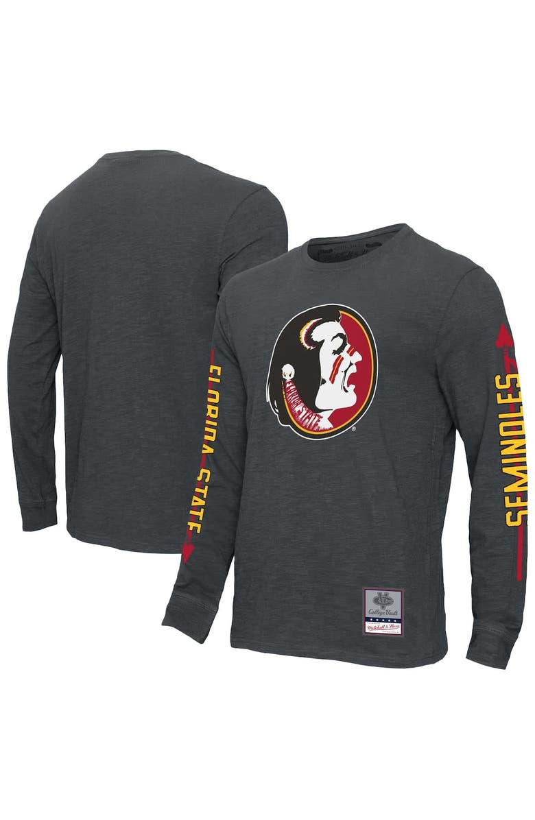 Mitchell & Ness Men's Mitchell & Ness  Charcoal Florida State Seminoles Team Pride Long Sleeve T-Shirt, Main, color, 