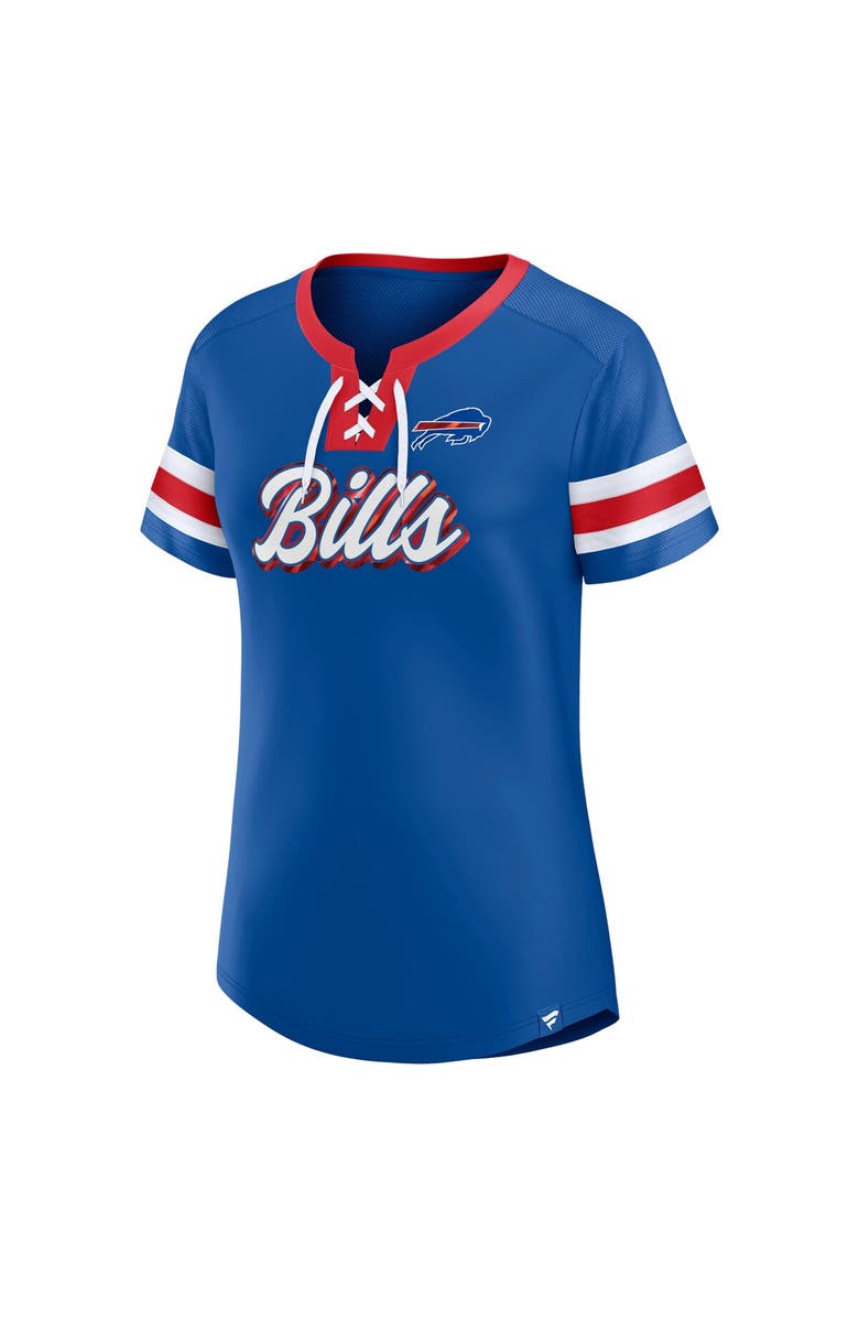 FANATICS Women's Fanatics Royal Buffalo Bills Original State Lace-Up T-Shirt, Alternate, color, 