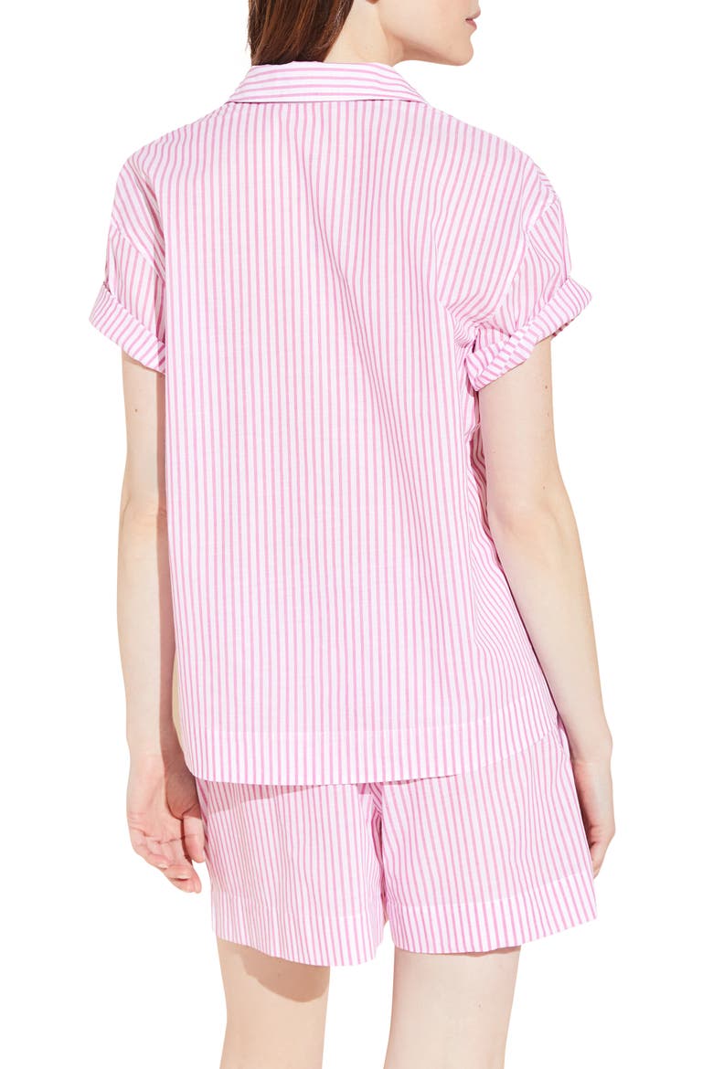 Stripe Organic Cotton Short Pajamas, Alternate, color, NAUTICO STRIPE ITALIAN ROSE