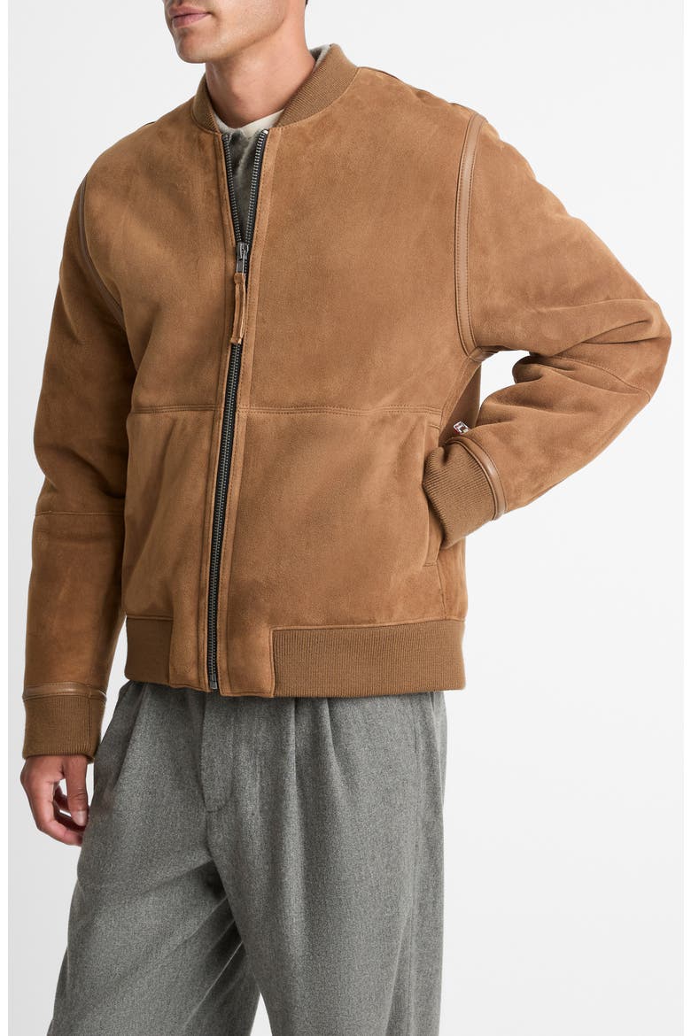 Genuine Shearling Bomber Jacket, Alternate, color, HIGHLAND