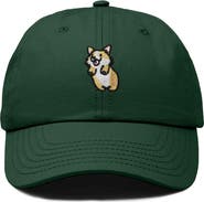 Dalix Leaping Corgi Embroidered Cap