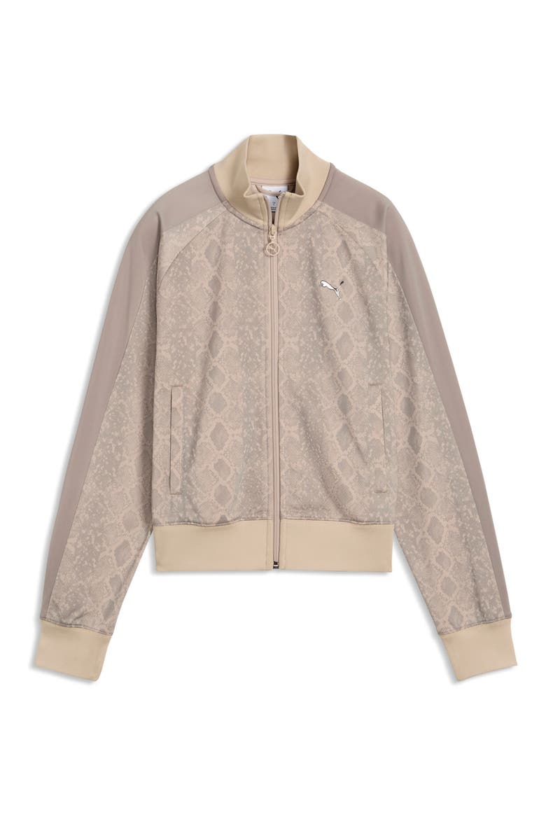 T7 Snake Print Track Jacket, Alternate, color, MOUSE GRAY