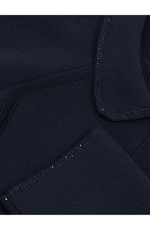 Reiss Kids' Zadie Long Sleeve Sweater Dress In Blue