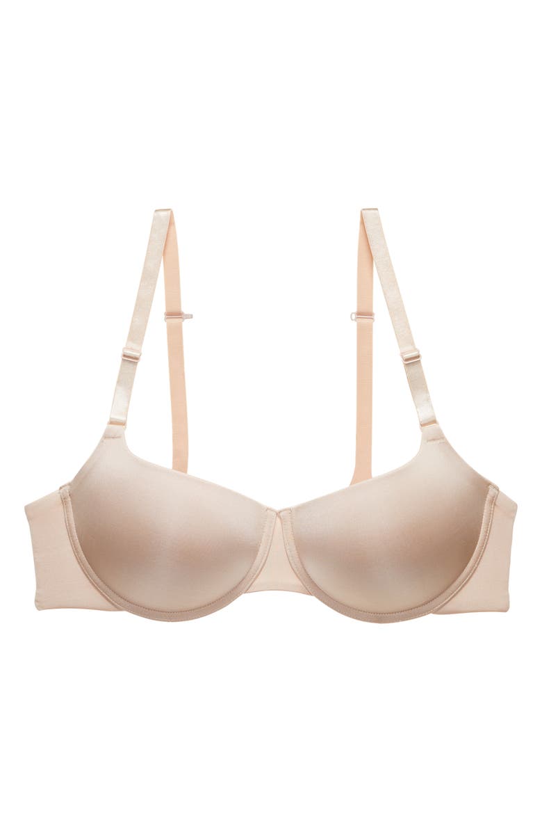 Natori Liquid Underwire Balconette Push-Up Bra, Alternate, color, Light Mocha