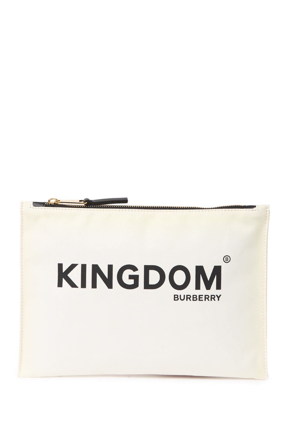 Burberry Medium Logo Flat Pouch, Main, color, 