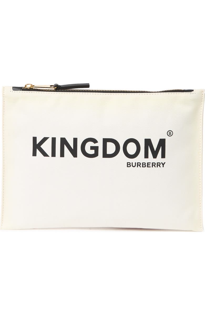 Burberry Medium Logo Flat Pouch, Main, color,