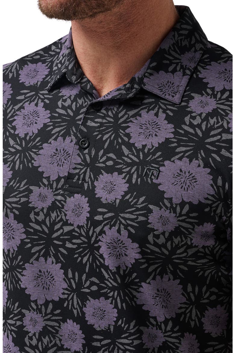Not Happening Floral Piqué Polo, Alternate, color, BLACK