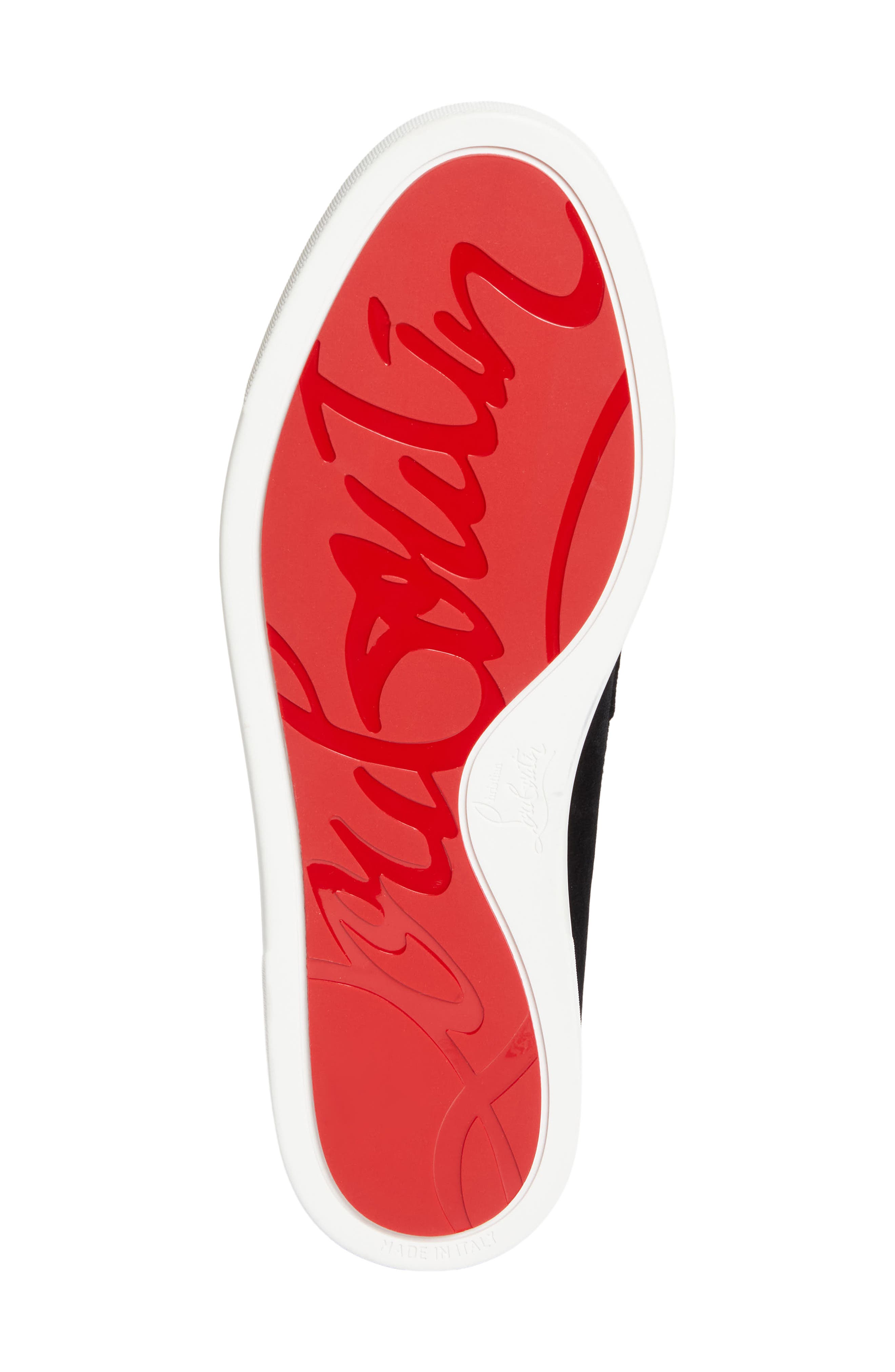 Christian Louboutin Chambeliboat Loafer, Alternate, color, Black/ Crystal