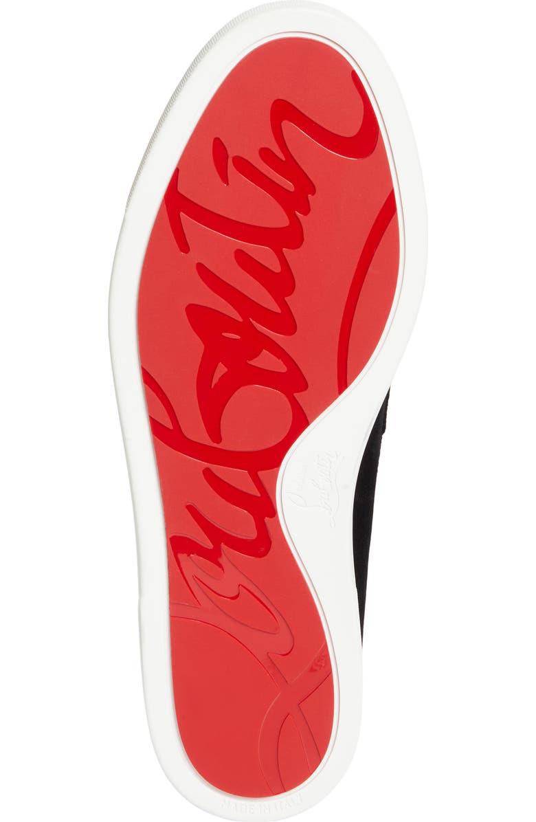 Christian Louboutin Chambeliboat Loafer, Alternate, color, Black/ Crystal