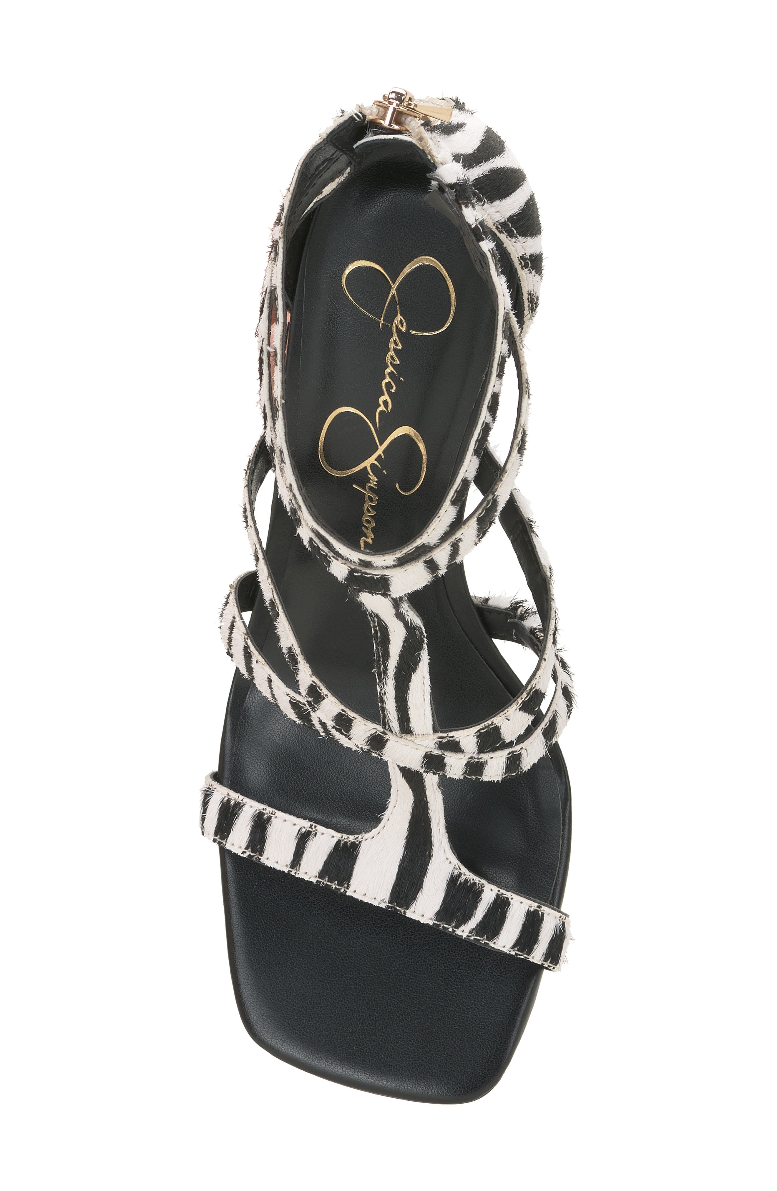 Jessica Simpson Aaralyn Strappy Sandal, Alternate, color, Black/ White