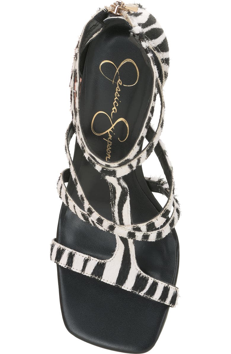 Jessica Simpson Aaralyn Strappy Sandal, Alternate, color, Black/ White