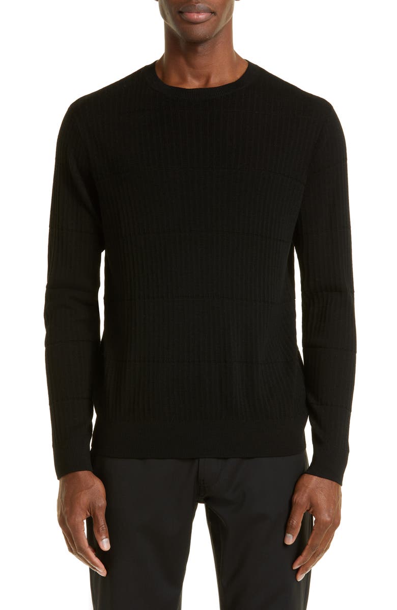 Emporio Armani Virgin Wool Rib Sweater, Main, color,