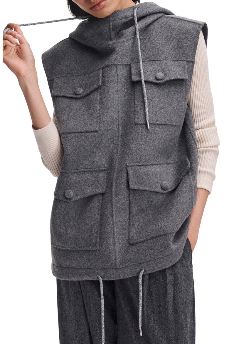Valerie Wool Blend Vest, Main, color, LIGHT GREY