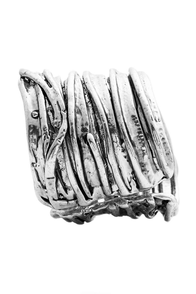 Adjustable Band Ring, Alternate, color, SILVER