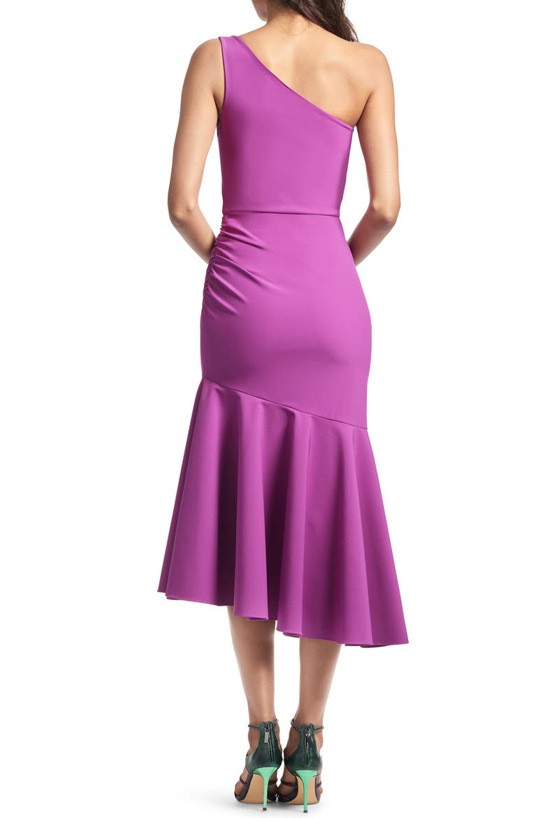 Tori One-Shoulder Asymmetric Cocktail Dress, Alternate, color, MAGENTA