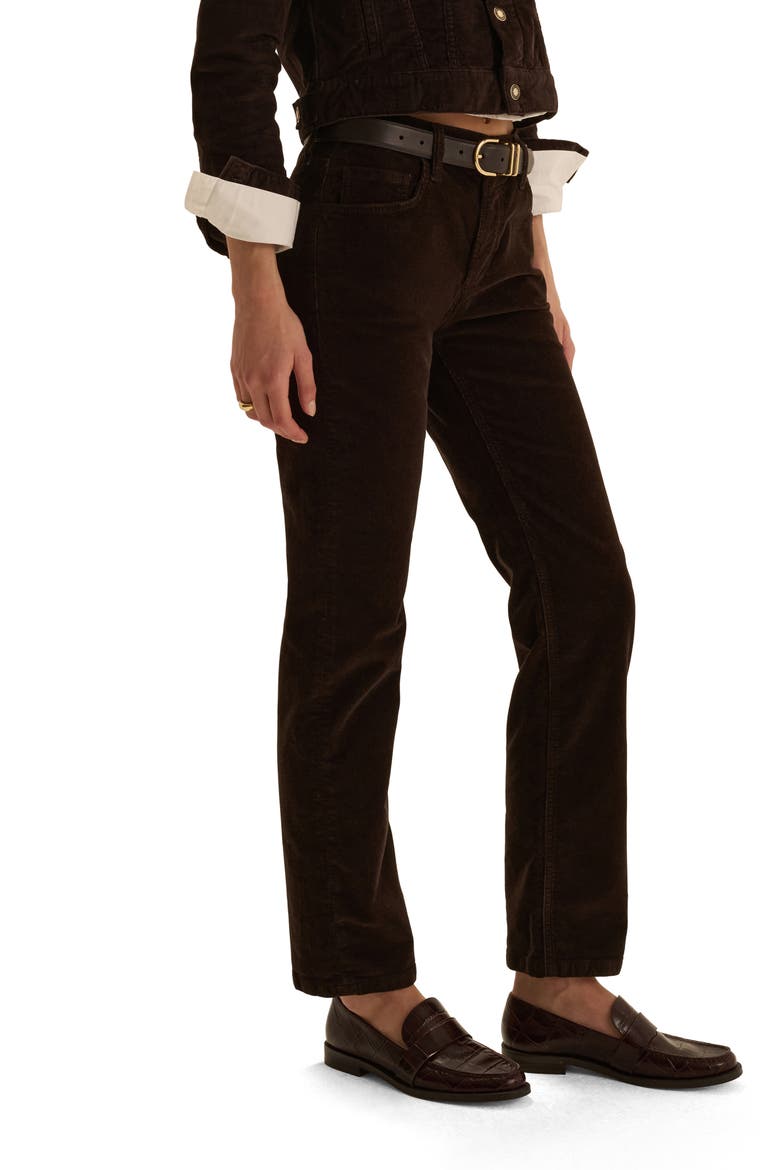 Alba Low Rise Straight Leg Corduroy Pants, Alternate, color, ESSPRESO