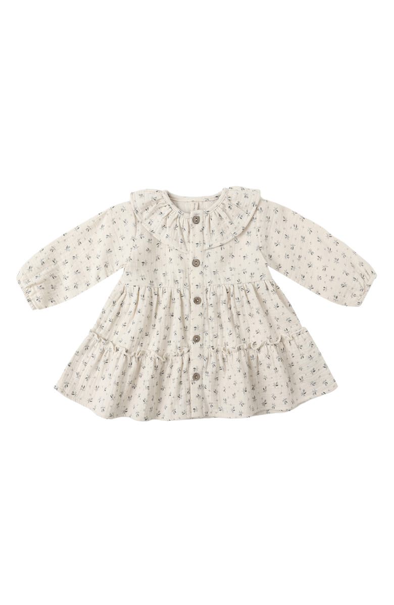 QUINCY MAE Bluebell Print Cotton Dress, Main, color, Natural