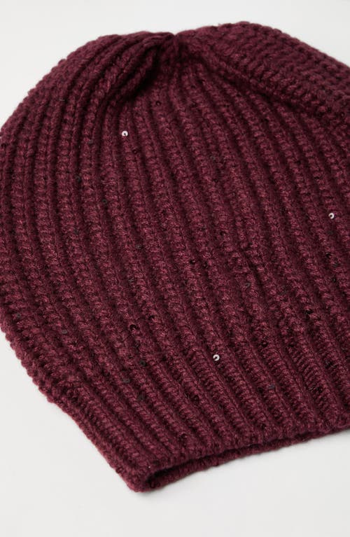 Brunello Cucinelli Cashmere And Silk Beanie In Red