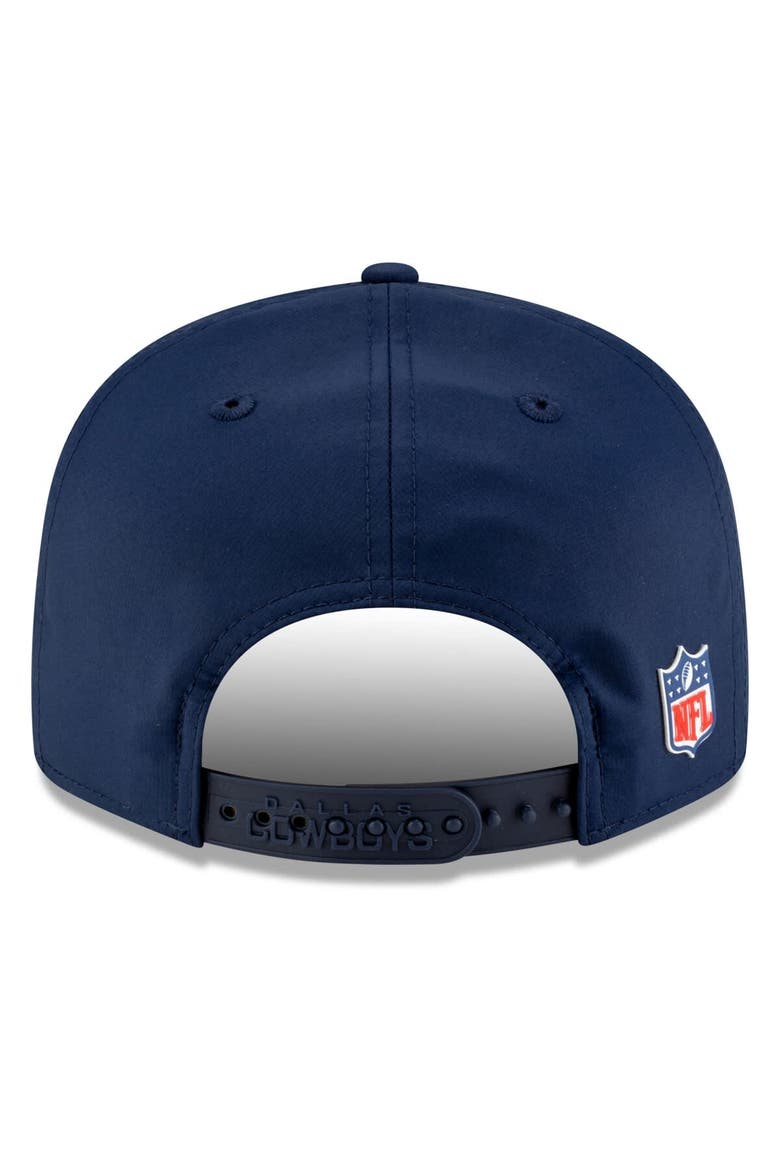 Men's New Era Navy Dallas Cowboys 2025 Sideline Throwback Split Panel 9FIFTY Snapback Hat, Alternate, color, Navy