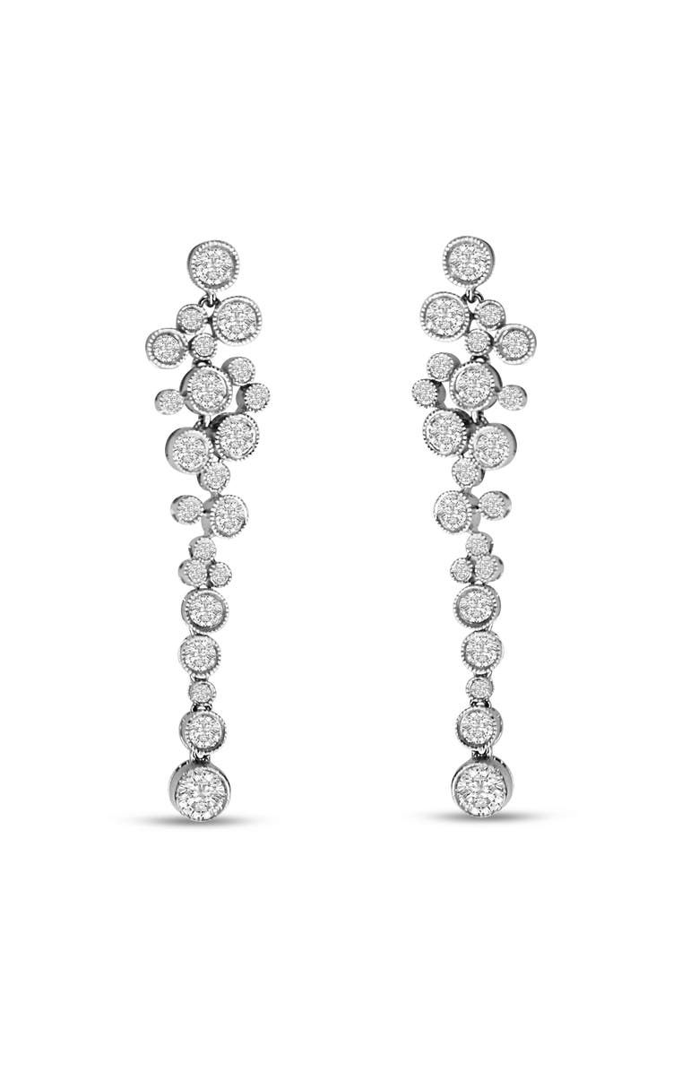 Haus of Brilliance 18K White Gold 3.15 Cttw Round Diamond Waterfall Drop Dangle Stud Earrings, Alternate, color, White
