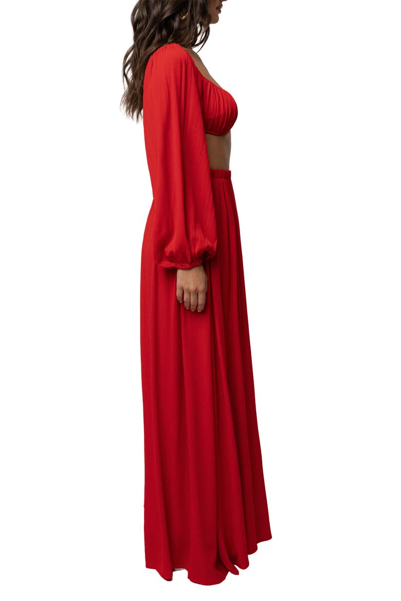Warm Nights Skirt Set, Alternate, color, Red