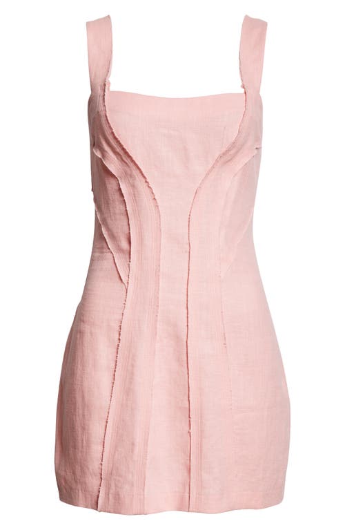 Shop Ramy Brook Linda Exposed Seam Sheath Minidress In Pink Tulip