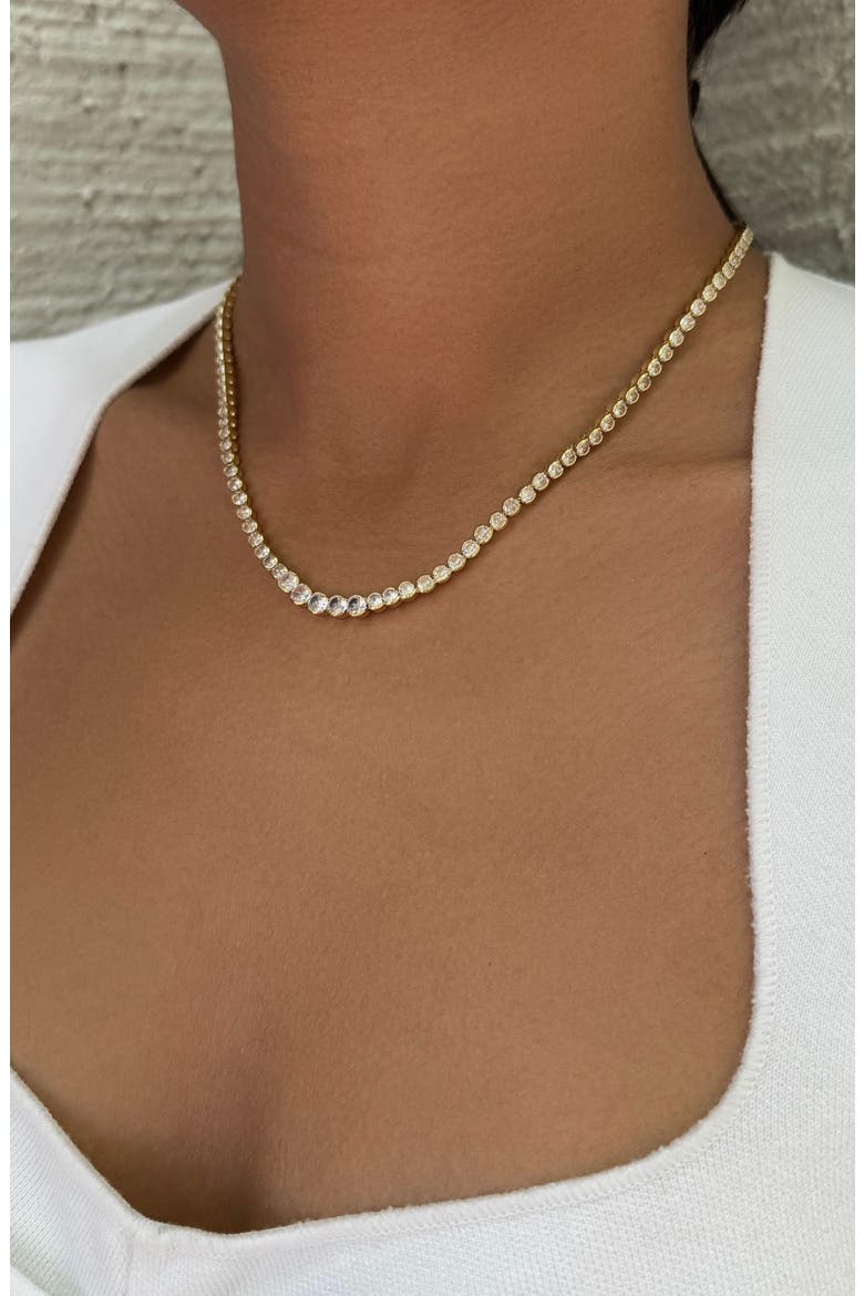 Crystal Tennis Bracelet & Necklace Set, Alternate, color, GOLD