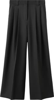 MANGO Pleated Wide Leg Pants