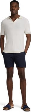 Onia Textured Cotton Johnny Collar Polo