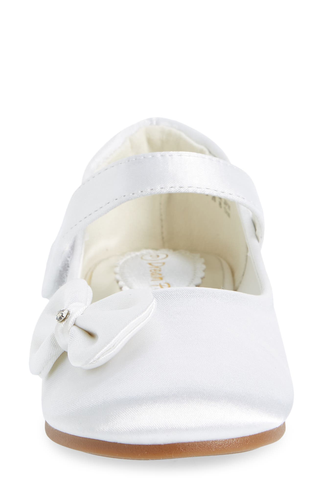 DREAM PAIRS Kids
 Angel Crystal Bow Mary Jane, Alternate, color, White/ Satin