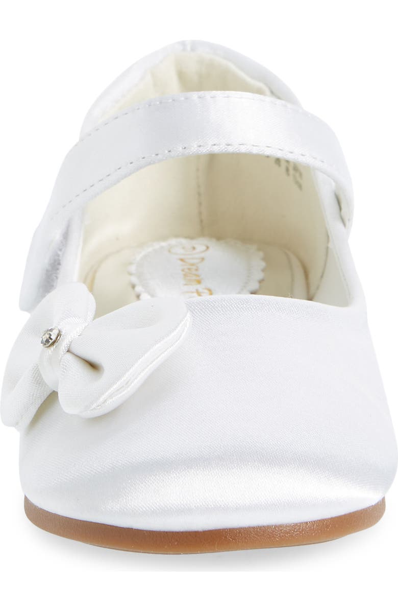 DREAM PAIRS Kids' Angel Crystal Bow Mary Jane, Alternate, color, White/ Satin