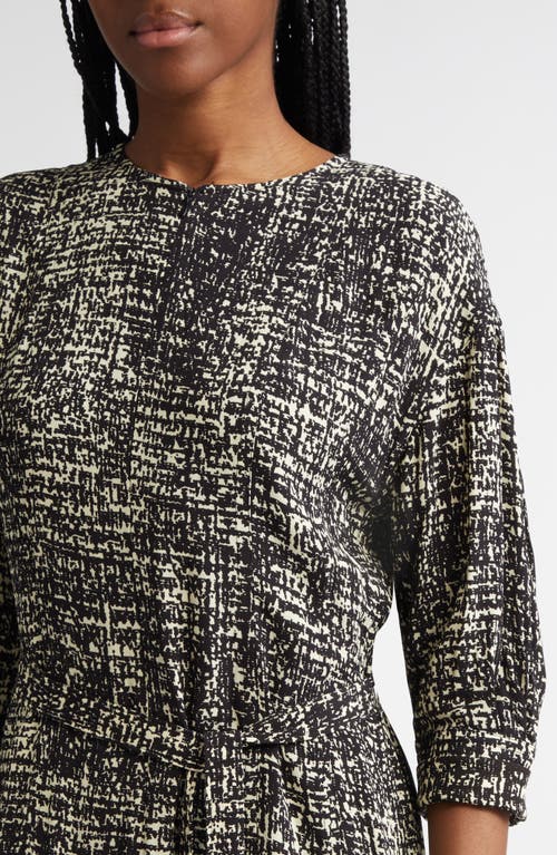 Shop Proenza Schouler Harlow Print Belted Dress In Black Multi